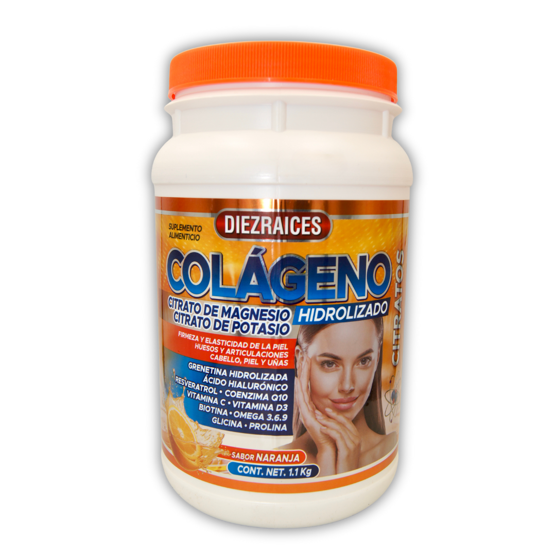 Colágeno Hidrolizado C/ Citratos. Sabor Naranja